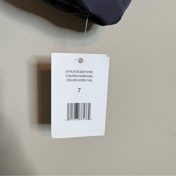 NWT DKNY Boys' Sherpa Hood Insulated Jacket Charcoal Black Size 7 - Picture 6 of 9